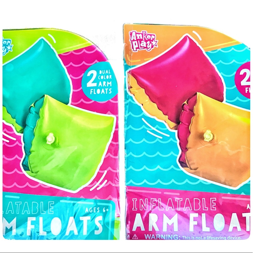 🆕 2 Sets Kids Inflatable Arm Swim Bands NWT